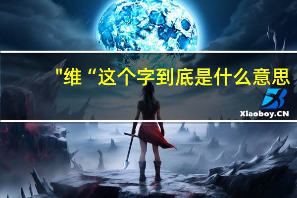 "维“这个字到底是什么意思